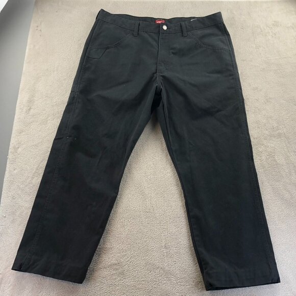 Wrangler Men's Workwear Pants Size 38x26 Hemmed Black Straight Leg Casual - Picture 16 of 16